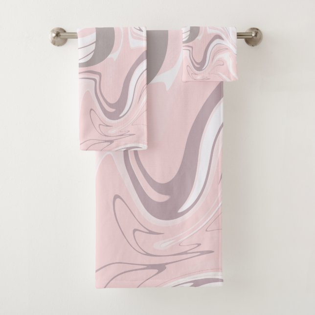 Regard de marbre rose et blanc minimaliste élégant (En situation)