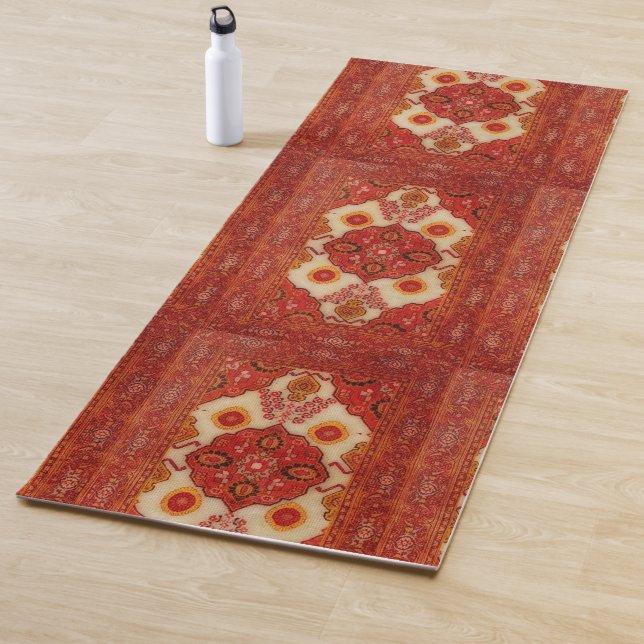Regard de tapis de Perse dans la couleur de cuivre (En situation)