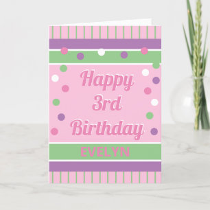 Regarde ! Bonne carte customisée de 3e anniversair