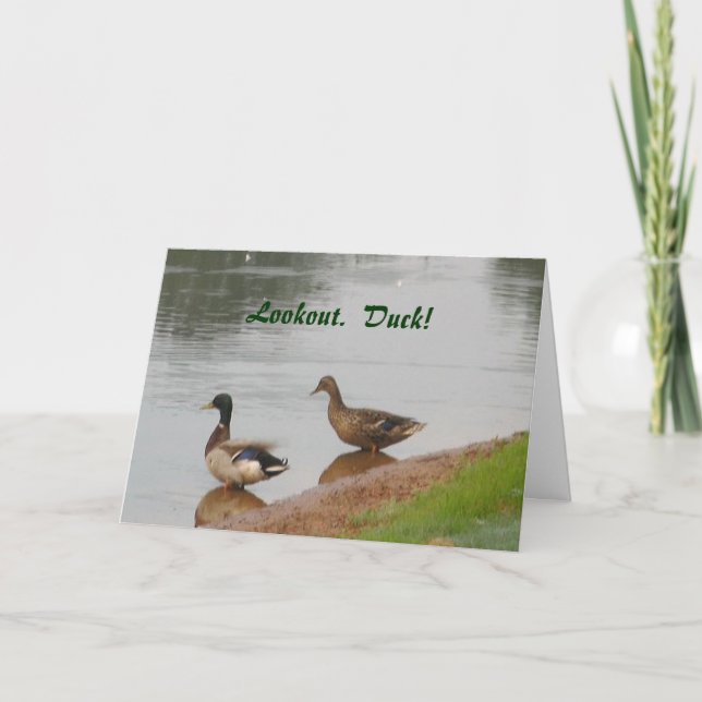 Regarde. Canard ! Carte d'anniversaire (Devant)