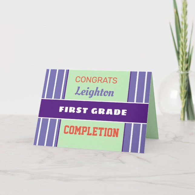 Regarde ! Carte de fin de première année personnal (Devant)