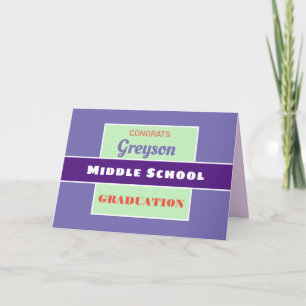 Regarde ! Carte de graduation personnalisée au col
