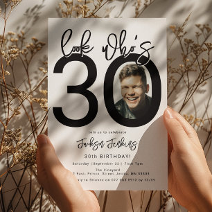 Regarde qui a 30 ans Invitation pour les 30 ans