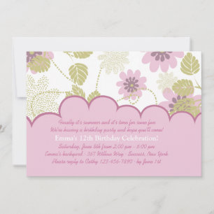 Regarder dans le jardin Invitation fête d'annivers