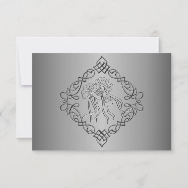 Regarder gravé en argent Mariage RSVP (Devant)