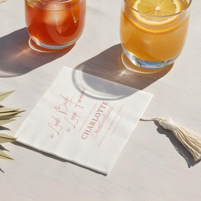 Regarder l'arrière du bond en avant Élégante fête  (Look Back Leap Forward Elegant Graduation Party Foil Napkins)