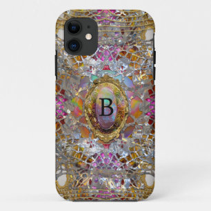 Regardez Cool kaléidoscope  Protective Monogram iPhone 11 Case