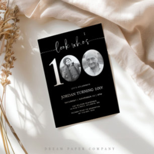 Regardez qui a 100 ans   Photo Invitation du 100e 