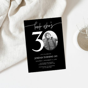 Regardez qui a 30 ans Invitation photo pour les