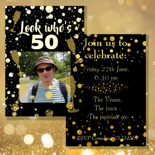 Regardez qui a 50 ans invitation photo 50e