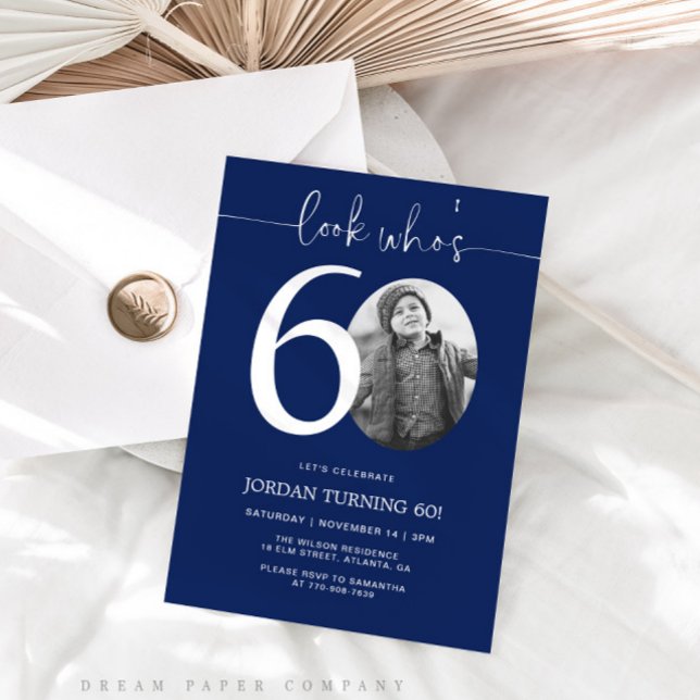 Regardez qui a 60 ans | Invitation de 60e annivers (Créateur téléchargé)