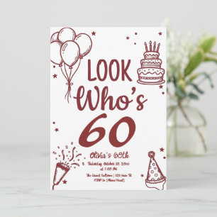 Regardez qui a 60 ans Invitation ! Moderne Photo 6
