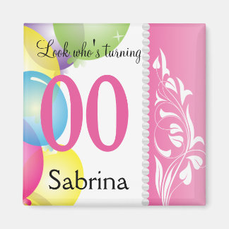 Regardez qui est à 00 | Aimant d'anniversaire