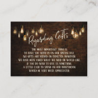 Regarding Gifts Dark Bricks & Warm Edison Lights