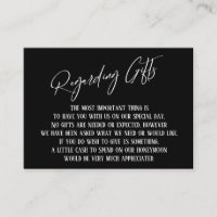 Regarding Gifts Handwriting Black and White