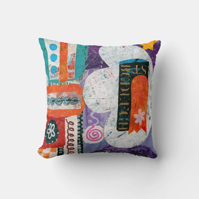 Regarding Purple Throw Pillow (Front)
