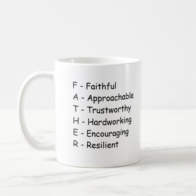 Regardons la lettre "Père" par lettre - Mug (Gauche)