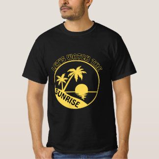 Regardons la Sunrise T-Shirt Summer Retro Sea