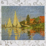 Regatta at Argenteuil by Claude Monet Jigsaw Puzzle<br><div class="desc">Regatta at Argenteuil (1872) by Claude Monet is a vintage impressionism fine art nautical painting. You can see the reflection of the sailboats in the lake water. A maritime seascape with a yacht or boat race on a sunny summer season day. About the artist: Claude Monet (1840-1926) was a founder...</div>