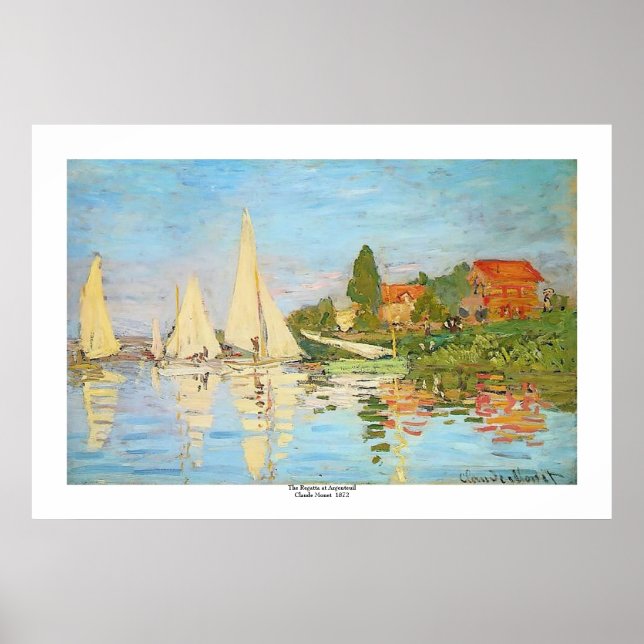 Regatta at Argenteuil by Claude Monet Poster (Front)