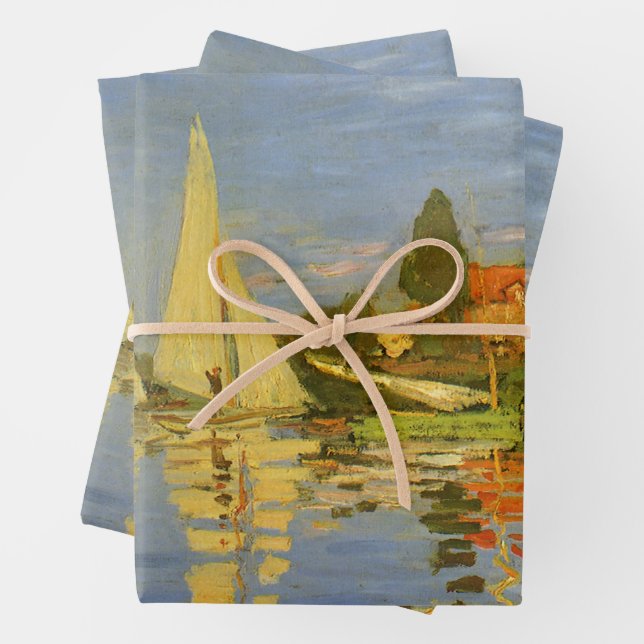 Regatta at Argenteuil by Claude Monet Wrapping Paper Sheet (In situ)