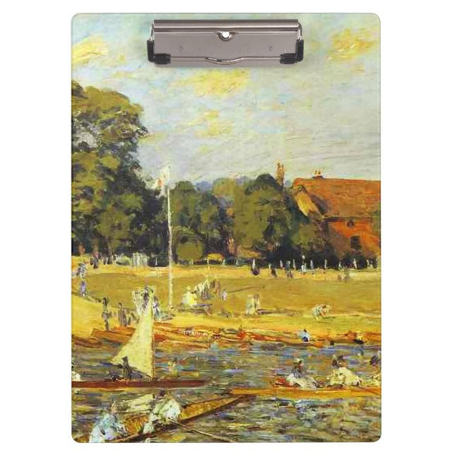 Regatta at Hampton Court Alfred Sisley Poster Clipboard (Front)