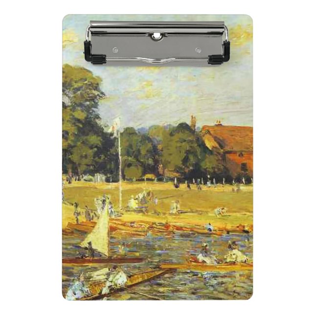 Regatta at Hampton Court Alfred Sisley Poster Mini Clipboard (Front)