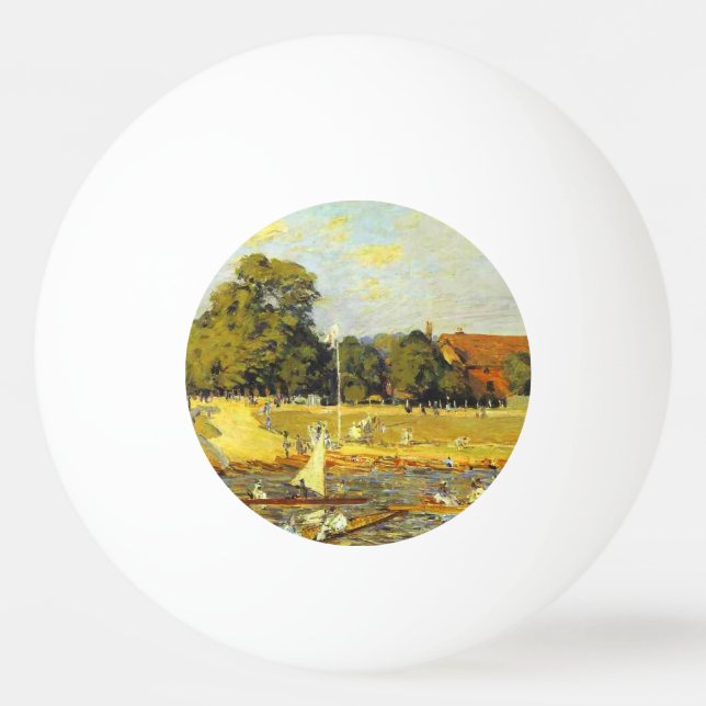 Regatta at Hampton Court Alfred Sisley Poster Ping Pong Ball (Front)