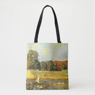 Regatta at Hampton Court Alfred Sisley Poster Tote Bag