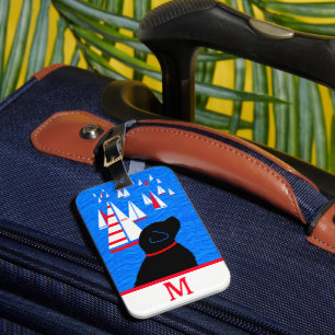 Regatta Day Black Dog Luggage Tag