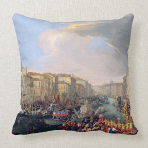 Regatta Held in Honour of Frederick VI of Denmark Throw Pillow