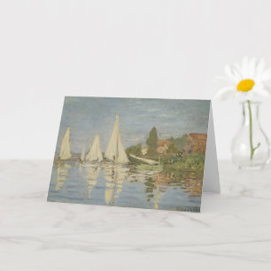 Regattas at Argenteuil, OIl Painting, Claude Monet Card