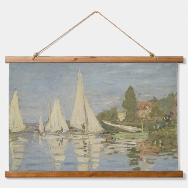 Regattas at Argenteuil, OIl Painting, Claude Monet Hanging Tapestry (Front)