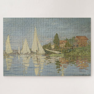 Regattas at Argenteuil, OIl Painting, Claude Monet Jigsaw Puzzle