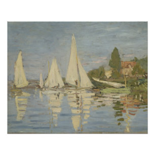 Regattas at Argenteuil, OIl Painting, Claude Monet Poster