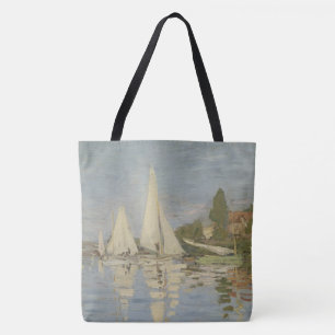 Regattas at Argenteuil, OIl Painting, Claude Monet Tote Bag