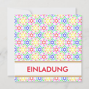 Regenbogen Einladung Invitation