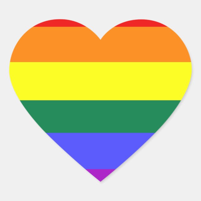 Regenbogen Flagge Heart Sticker (Front)