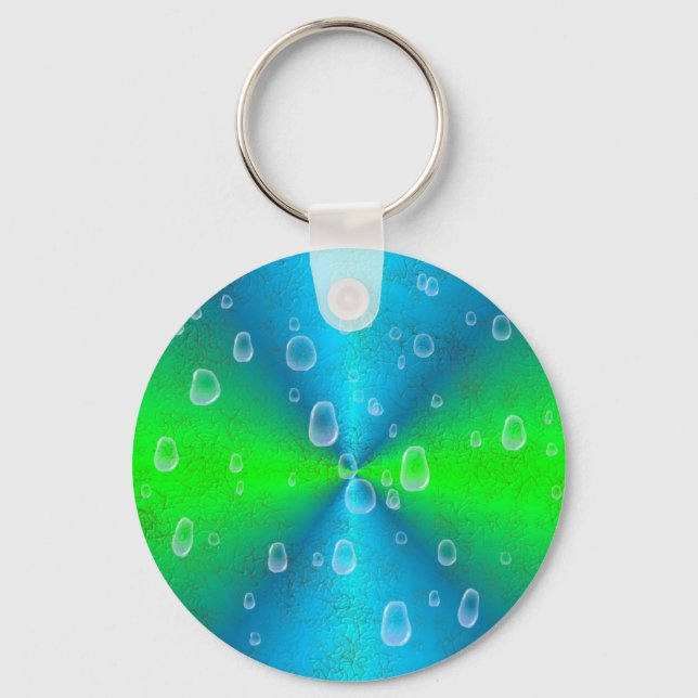 Regenbogen in Elefant Skin Lederoptik Keychain (Front)