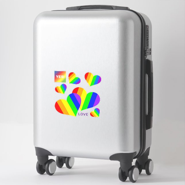Regenbogen Kontur Aufkleber (Suitcase)