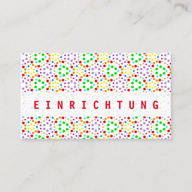 Regenbogen Visitenkarten Business Card (Front)