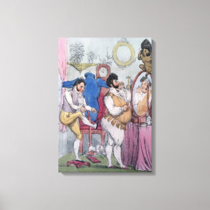 Regency a la Mode, 1812 (coloured etching) Canvas Print