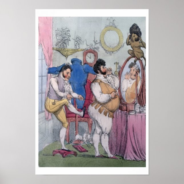Regency a la Mode, 1812 (coloured etching) Poster (Front)