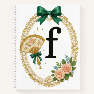 Regency Art Letter F Luxury Monogram Journal