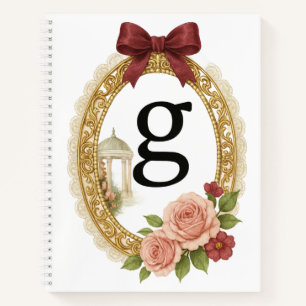 Regency Art Letter G Luxury Monogram Journal