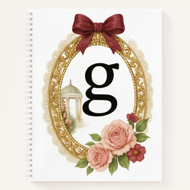 Regency Art Letter G Luxury Monogram Journal (Front)