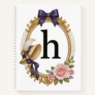 Regency Art Letter H Luxury Monogram Journal