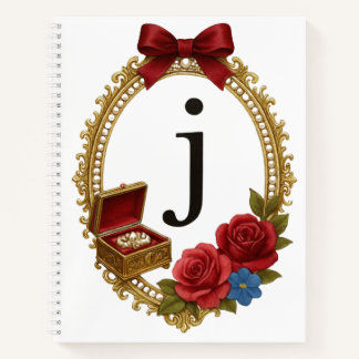 Regency Art Letter J Luxury Monogram Journal