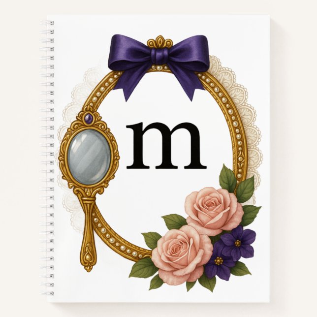 Regency Art Letter M Luxury Monogram Journal (Front)