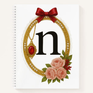 Regency Art Letter N Luxury Monogram Journal 